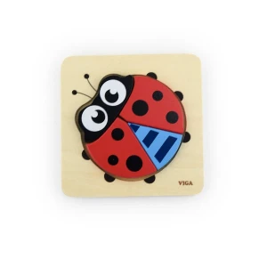 Mini puzzle cu diferite forme "buburuza"