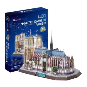 3D Puzzle  „Notre Dame de Paris” cu iluminare LED, 149 elemente