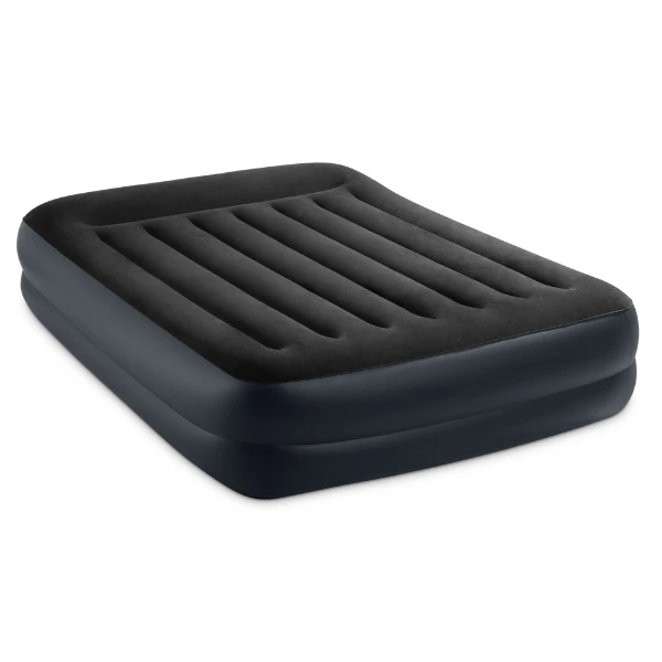 Intex надувной матрас “velur pillow” 152x203x42 см с подголовником, встр.нас. 220в, до 272кг 7