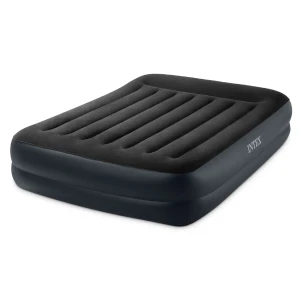 Intex saltea gonflabilă "velur pillow" 152x203x42 cm cu tetieră și pompă încorporată 220v, până la 272kg