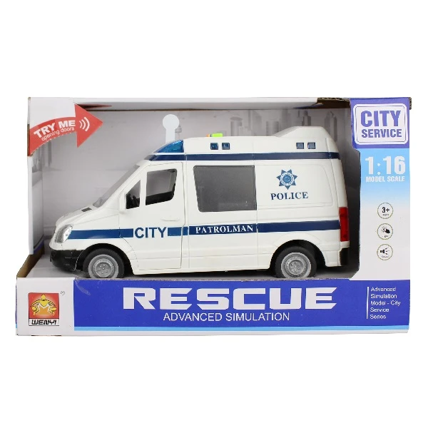 1:16 camionetă de poliție cu fricțiune (lumini /sunete) 3