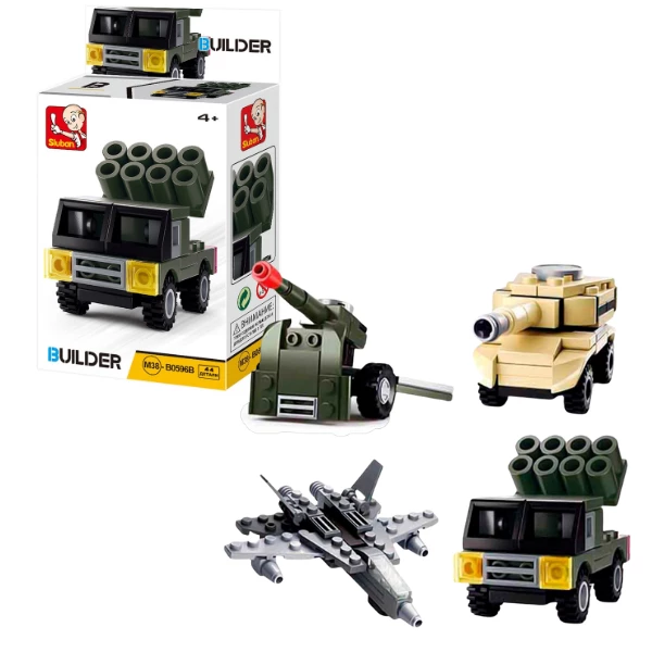 Set de construcție ”transport militar”, 4 modele, de la 38 pînă la 45 elem. 3