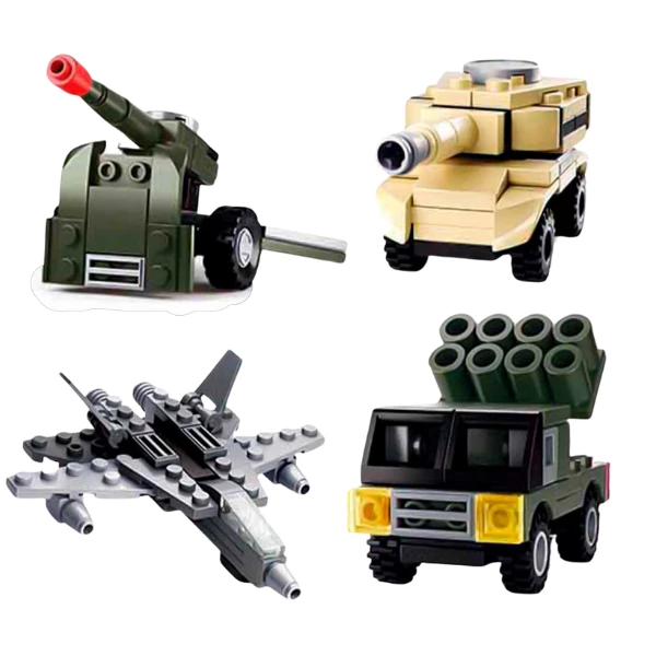 Set de construcție ”transport militar”, 4 modele, de la 38 pînă la 45 elem. 4