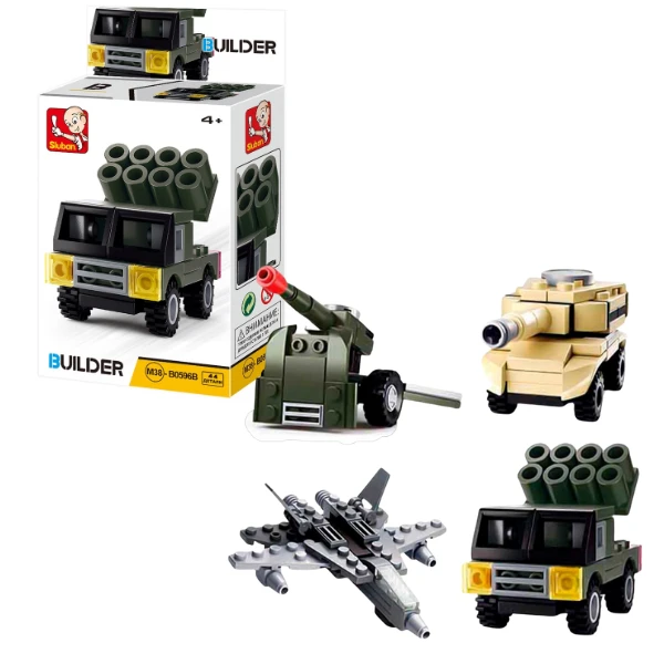 Set de construcție ”transport militar”, 4 modele, de la 38 pînă la 45 elem. 2