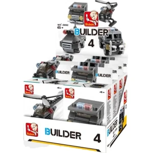 Set de construcție ”transportul poliției”, 4 modele, de la 35 pînă la 43 elem.