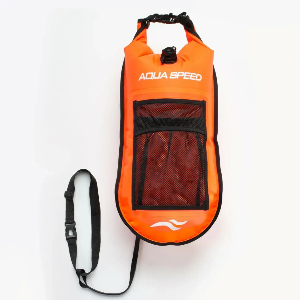 Буй для плавания в открытой воде aqua speed swim buoy + pocket 37x72cm col.75 sku 63230 2