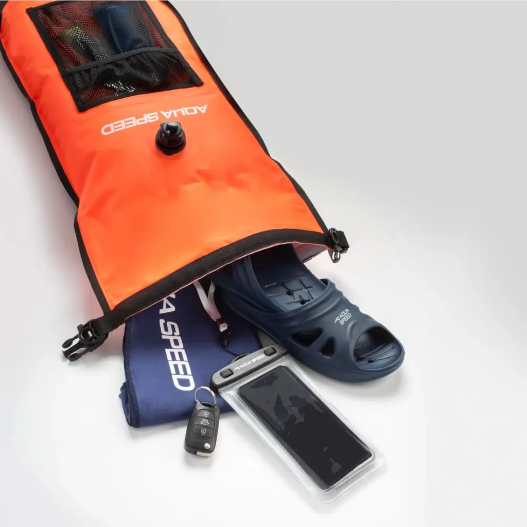 Буй для плавания в открытой воде aqua speed swim buoy + pocket 37x72cm col.75 sku 63230 8
