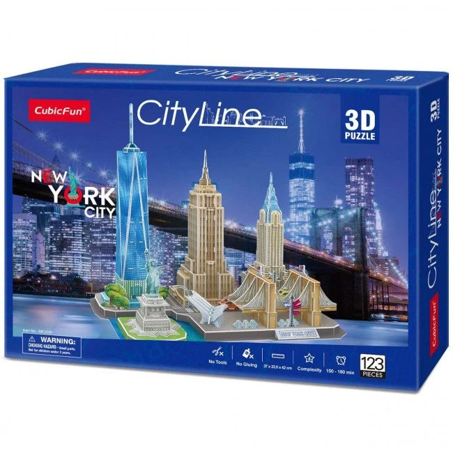 3d puzzle “atracții turistice a new york-ului”, 114 elemente 3