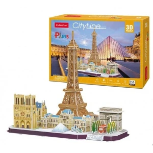 3d puzzle "atracții turistice în paris", 114 elemente