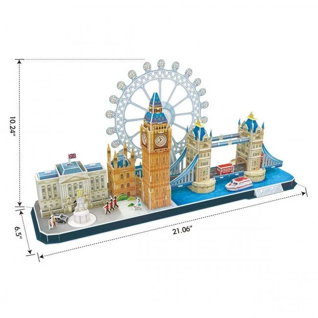 3d puzzle "atracțiile turistice ale londrei", 107 elemente 3