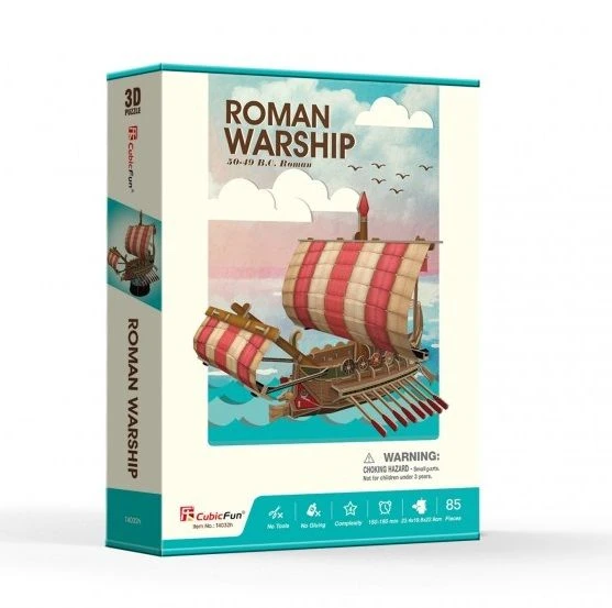 3d puzzle “nava romană de război”, 114 elemente 3