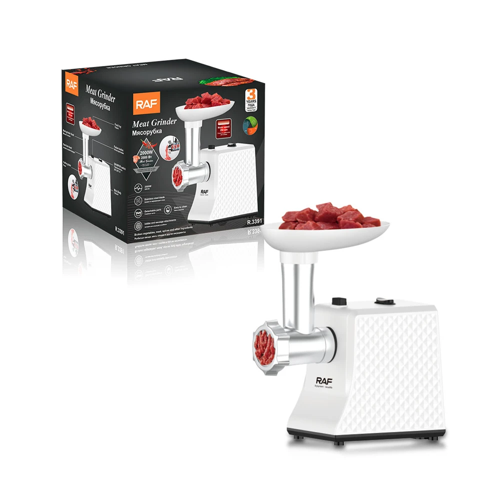 Raf meat grinder r.3391, 2000w, white 3