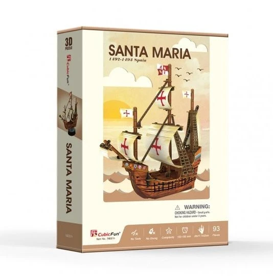 3d puzzle nava lui cristofor columb „santa maria”, 93 elemente 4