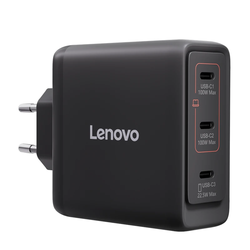 Încărcător lenovo multi-port gan charger, 100w, negru 8