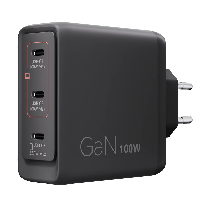 Încărcător lenovo multi-port gan charger, 100w, negru 6