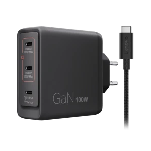 Încărcător lenovo multi-port gan charger, 100w, negru