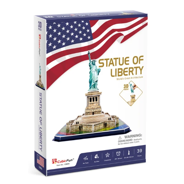 3d puzzle "statuia libertății" (u.s.a), 39 elemente 3