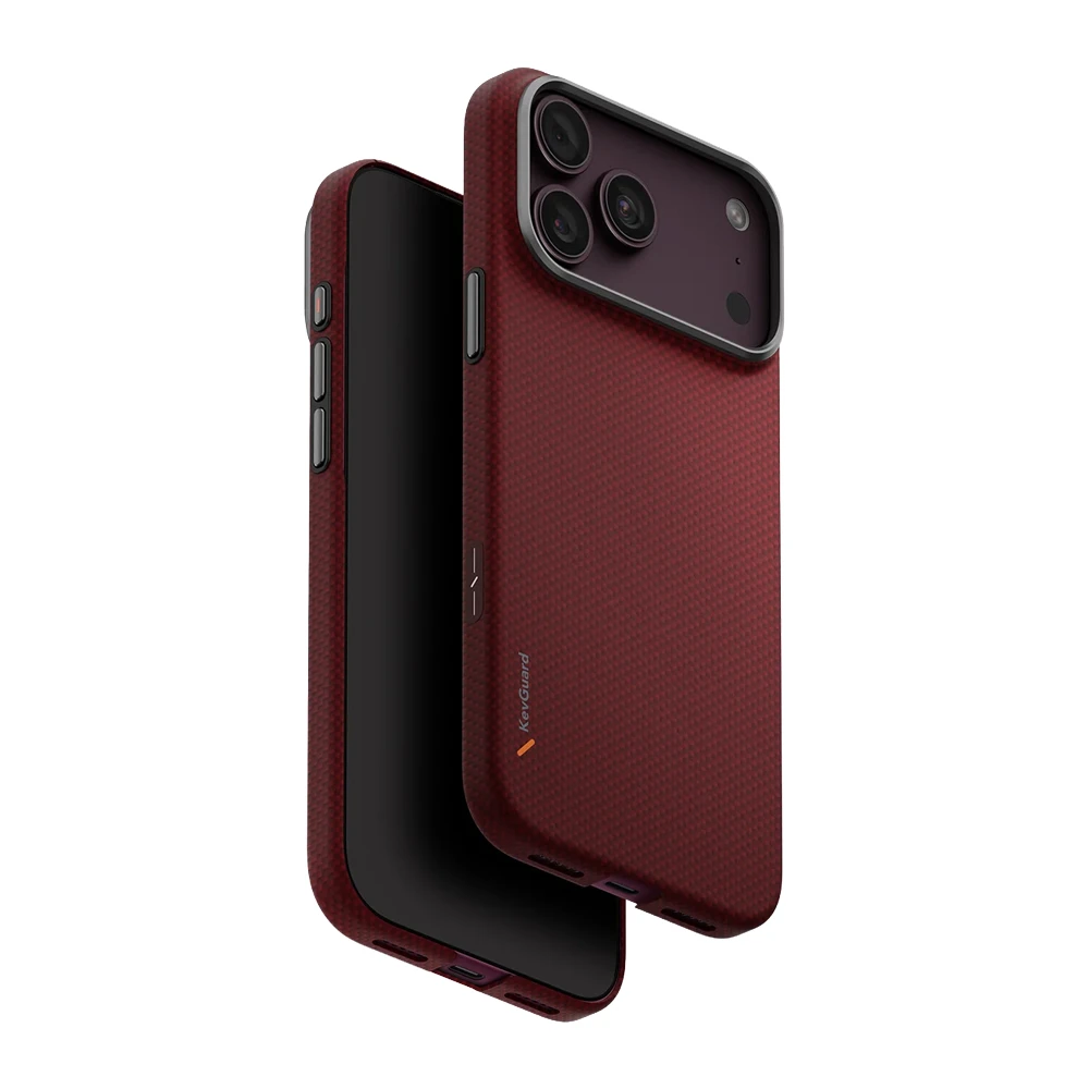 Чехол uniq для iphone 18 pro max 6.9 hybrid magclick charging keva edge, ember red 3