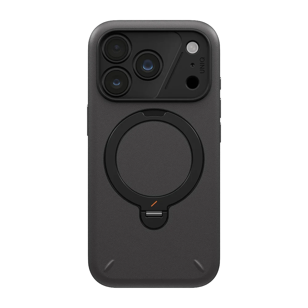 Чехол uniq для iphone 18 pro max 6.9 hybrid elix с 360° вращающейся подставкой, угольно-серый 2