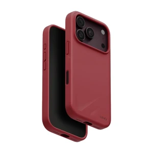 Чехол uniq для iphone 18 pro 6.3 гибридный magclick charging lino, клюквенно-красный