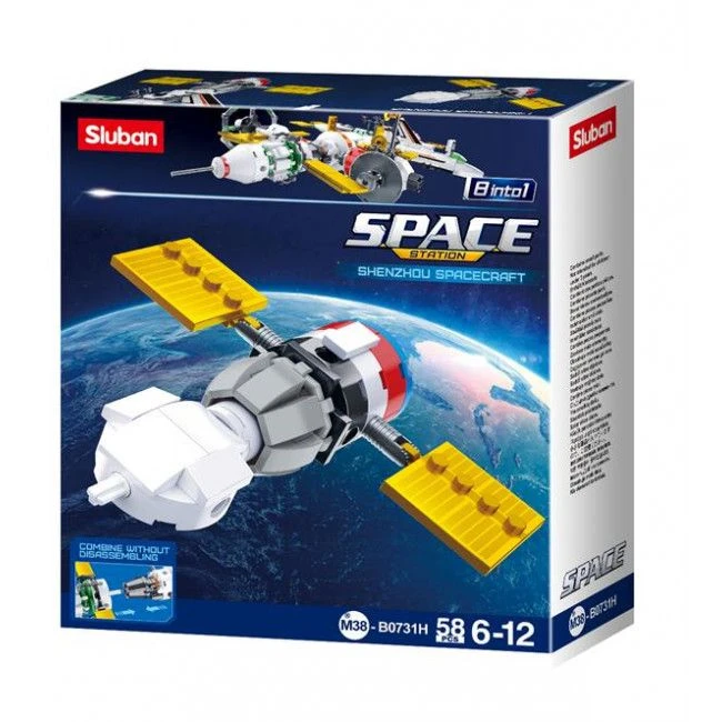 Set de construcție ”statie cosmica internationala”, 8 modele care se asamblează în 1 8