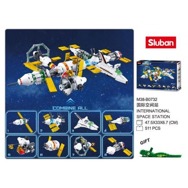 Set de construcție ”statie cosmica internationala”, 8 modele care se asamblează în 1 10