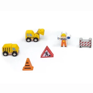 Calea ferata din lemn cu tren si accesorii, 39 elem. Thumbnail 3