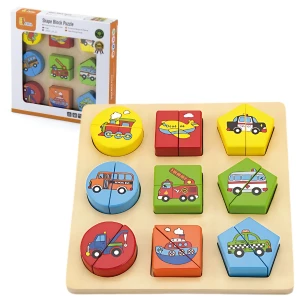 Puzzle-sorter din lemn "mașini" Thumbnail 2