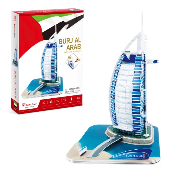 3d puzzle  „burj al-arab”, 46 elemente 3