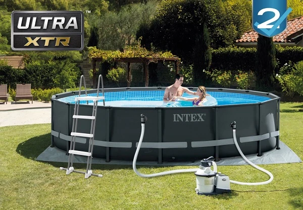 Intex бассейн ultra xtr frame 488x122cм, 19156л, металлический каркас 2