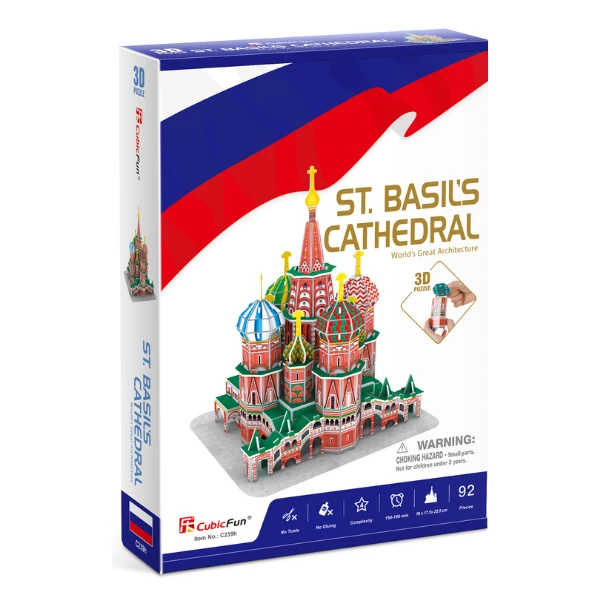 3d puzzle „catedrala sf. vasile”, 92 elemente 3