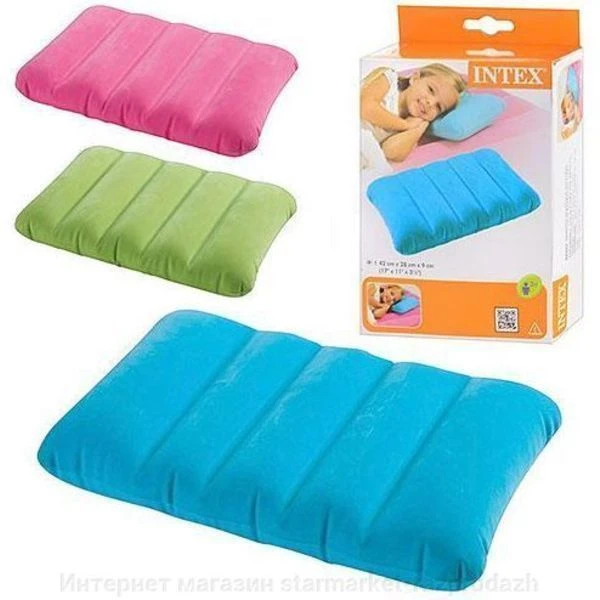 Intex pernă gonflabilă pentru copii "velur kidz" 43x28x9 cm, 3+, 2 culori 7
