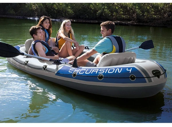 Intex надувная лодка “excursion 4” с веслами и насосом, 315x165x43 см, до 500 кг 2