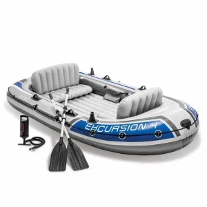 Intex barca gonflabilă “excursion 4” cu vâsle și pompă, 315x165x43 cm, până la 500 kg