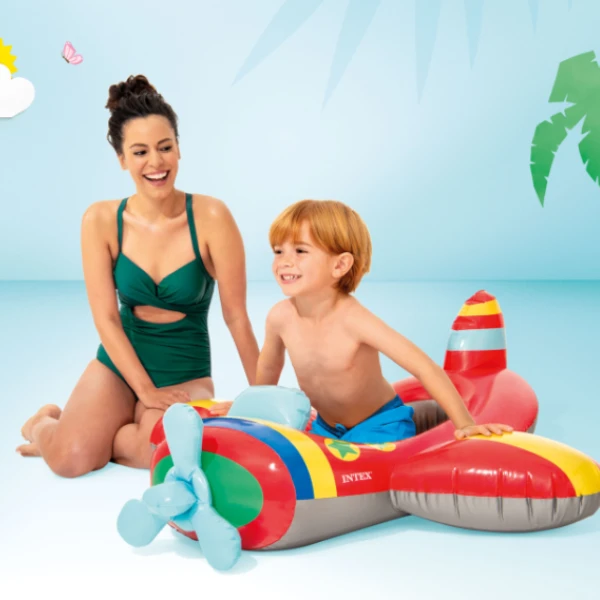 Intex детская надувная лодка со спинкой, до 27 кг, 3-6 лет, 3 модели, 6