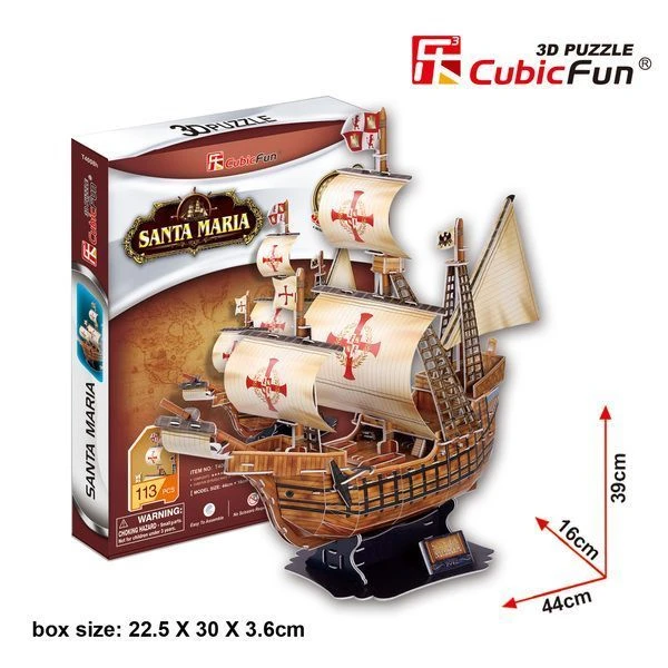 3d puzzle corabia lui columb „santa maria”, 113 elemente 4