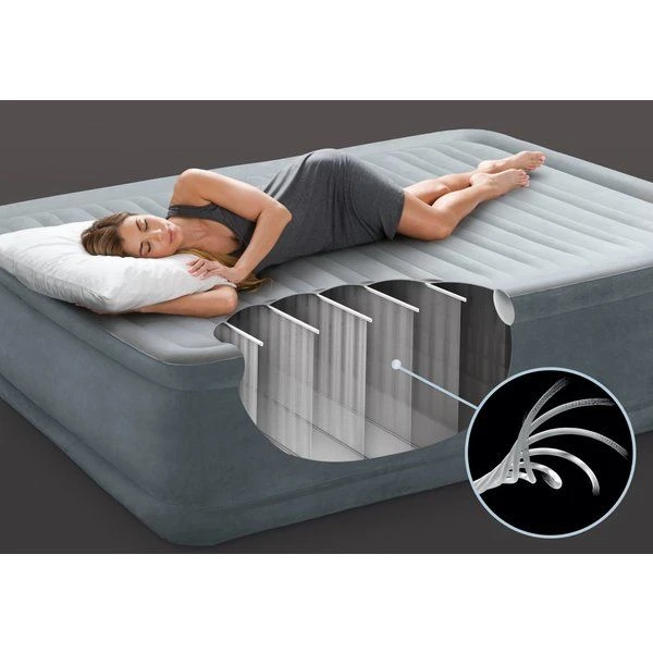 Intex pat gonflabil “velur comfort-plush” 152х203х46 cm cu pompă încorporată 220v, până la 272 kg 4