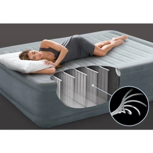 Intex pat gonflabil “velur comfort-plush” 152х203х46 cm cu pompă încorporată 220v, până la 272 kg Thumbnail 4