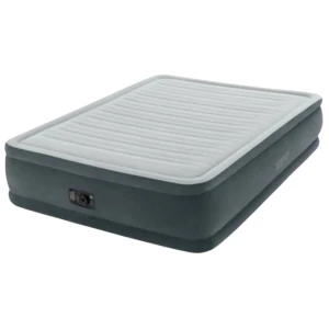 Intex надувная кровать "velur comfort-plush" 152х203х46 см, встр.нас. 220в, до 272кг