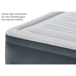 Intex pat gonflabil “velur comfort-plush” 152х203х46 cm cu pompă încorporată 220v, până la 272 kg Thumbnail 3