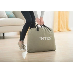 Intex pat gonflabil “velur deluxe” 152x203x42 cm cu tetieră și pompă încorporată 220v, până la 272 kg Thumbnail 5
