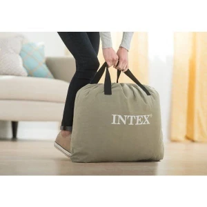 Intex saltea gonflabilă “velur pillow” 99х191х42cm cu tetieră și pompă încorporată 220v, până la 136 kg Thumbnail 4