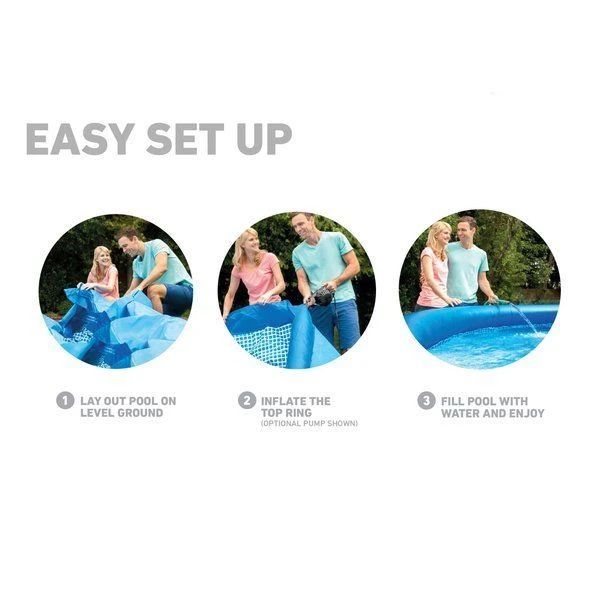 Intex надувной бассейн easy set с фильтрующим насосом 457×84 см, 9792 л см 6