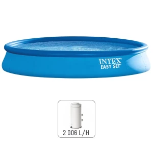 INTEX Надувной бассейн Easy Set с фильтрующим насосом 457×84 см, 9792 Л см