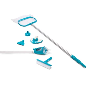 INTEX Set de curățare &quot;Deluxe&quot; pentru piscină: mâner telescopic 279 cm, plasă, aspirator, perie, furtun