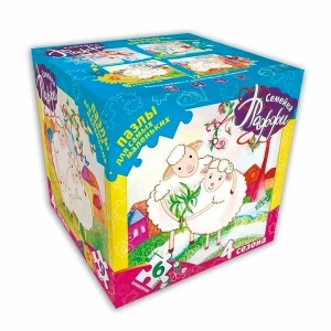 Puzzle 4 in 1 Familia Puffy
