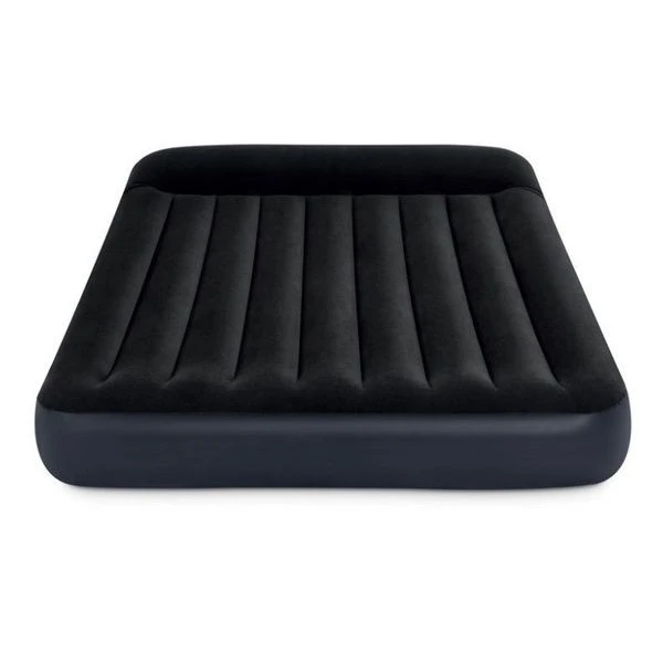 Intex надувной матрас “velur classic” 183x203x25 см с подголовником, до 272 кг 2