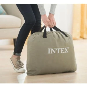 Intex надувной матрас “velur classic” 183x203x25 см с подголовником, до 272 кг Thumbnail 4