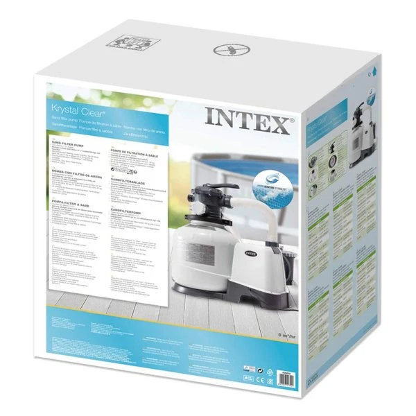 Intex песочный фильтр-насос “krystal clear sx2800”, резервуар для песка 35 кг, производительность 10500 л/час 4