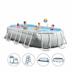 Intex бассейн prism frame oval 610х305×122см, 18202л, металлический каркас Thumbnail 7